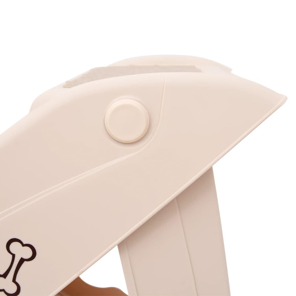 vidaXL Foldable Dog Stairs Cream 62x40x49.5cm