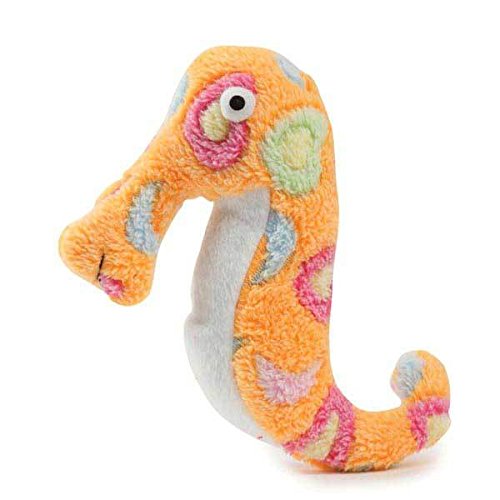 Zanies Sea Charmers Dog Toys Ocean Creature Squeak Toy Seahorse Fish Stingray Sets Too (Peach Sea Horse)