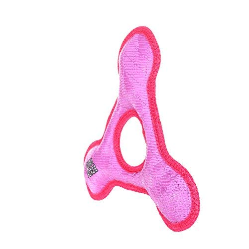 Duraforce-Durable Woven Fiber-Triangle Ring-Squeakers-Multiple Layers. Made Durable, Strong & Tough. Interactive Play Dog Toy (T
