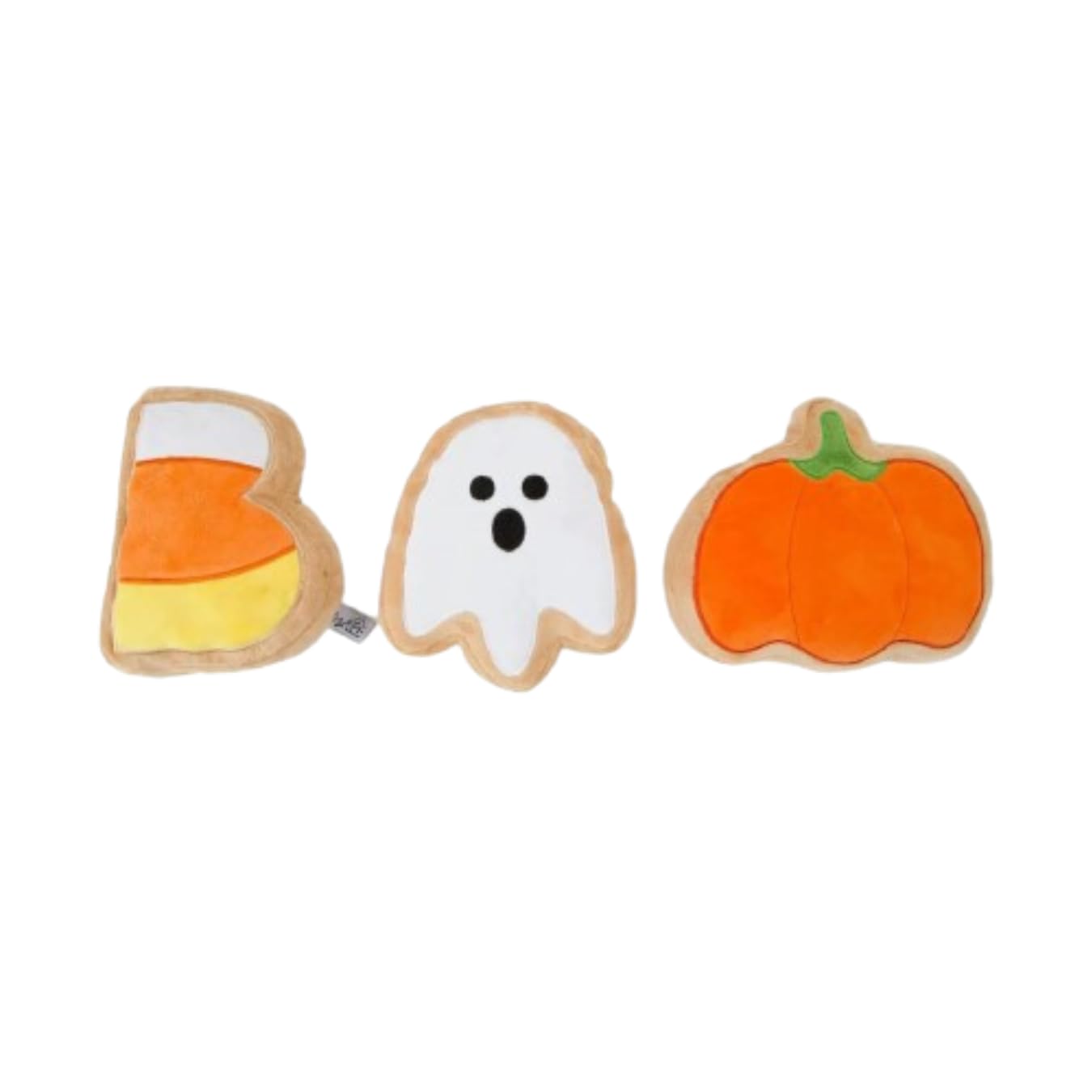 Midlee Boo Sugar Cookie Halloween Plush Dog Toys (Large)