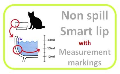 Necoichi Raised Cat Water Bowl, Elevated, With Measurement Lines, Dishwasher And Microwave Safe, No.1 Seller In Japan! (Jelly Bean, Regular)