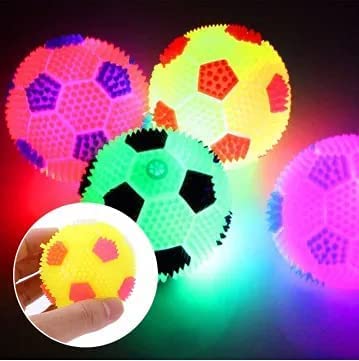 Woofy LED Whistle Squeaky Squeaker Sound Ball for Puppy, Dog & Cat, Pet Chew Playing Rubber Ball Toy Small Pet Only  1 Pieces