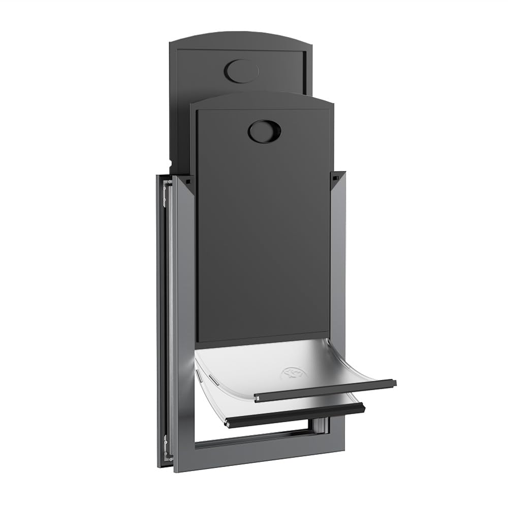 [Rescumascer] Weatherproof Dog Door With Double Magnetic Flaps, Doggie Door For Interior And Exterior Door, Two Sliding Lock Pan