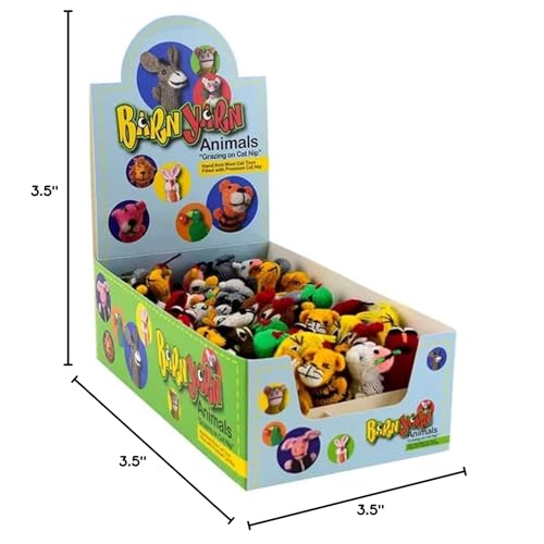 Barn Yarn Hand Knit Wool Cat Toy, Stuffed With Organic Catnip (12 Pack)