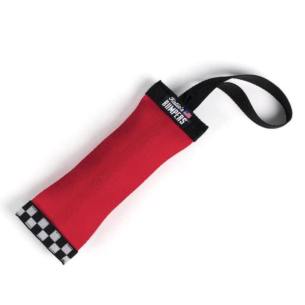 Katies Bumpers Sqwuggie Fire Hose Dog Bumper for Small and Medium Dogs (RED)