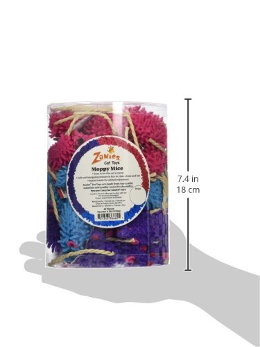 Zanies Za11070 42 42-Piece Moppy Mice Canister Set Toy