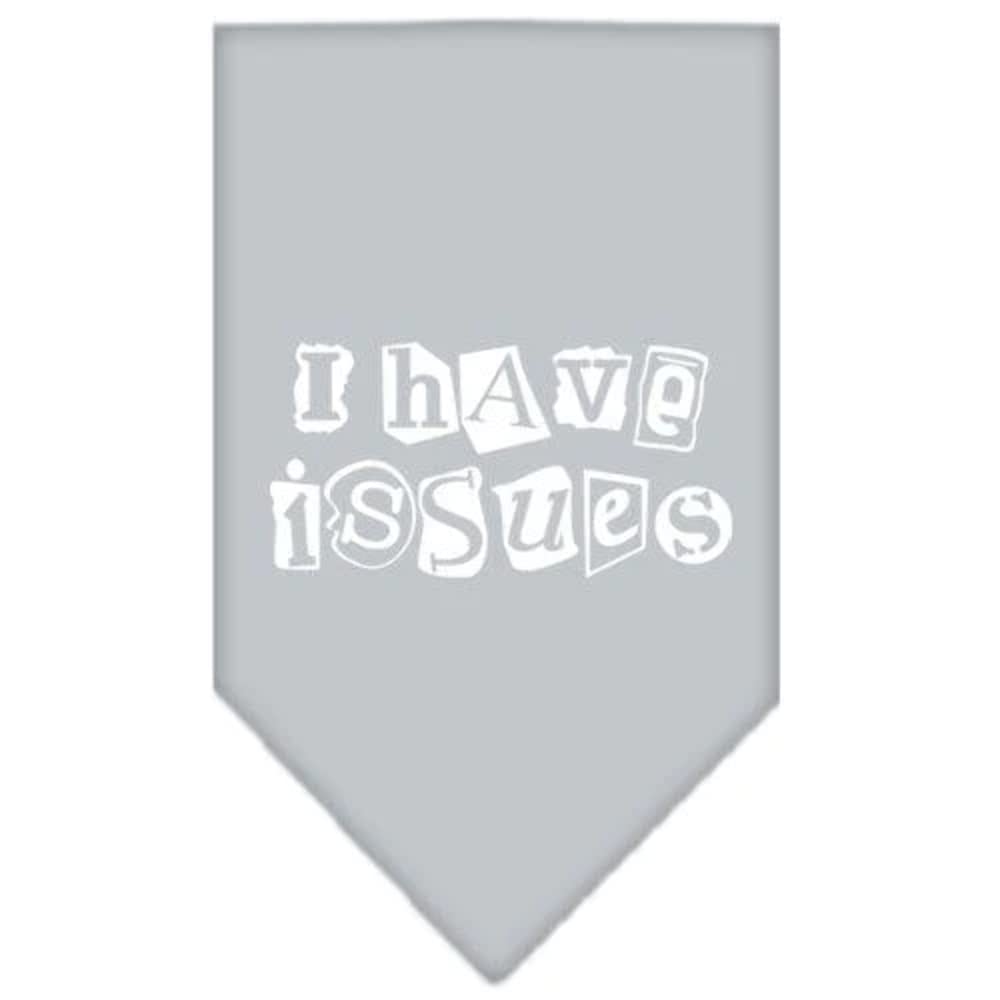 Mirage Pet Products I Have Issues Screen Print Bandana for Pets, Small, Cocoa