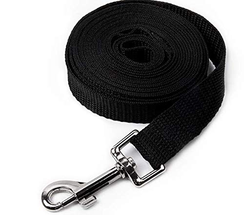 Wzyuan 30Ft Black Color Nylon Pet Leash Training Lead 9M(Black)