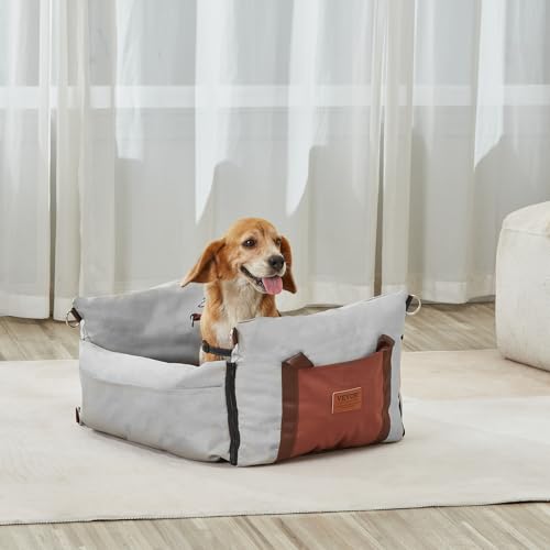 Vevor Dog Booster Car Seat Pet Car Seat For Small Dog Up To 25Lbs Gray