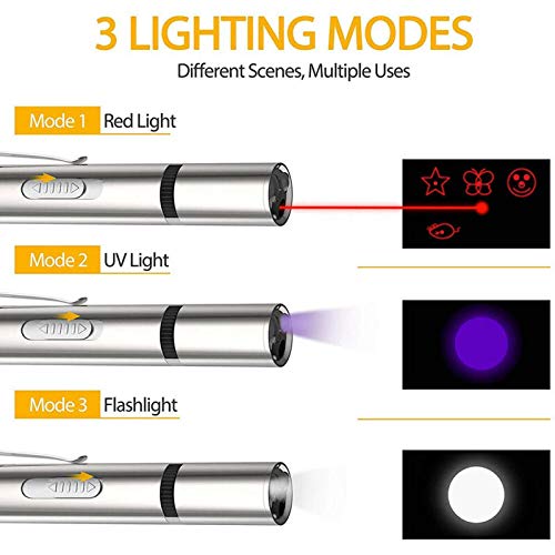 Wnzqk Cat Toys Laser Pointer Rechargeable Cat Laser Toy Interactive Cat Toys For Indoor Cats Kittenes Dogs Led Flashlight 7 Adju