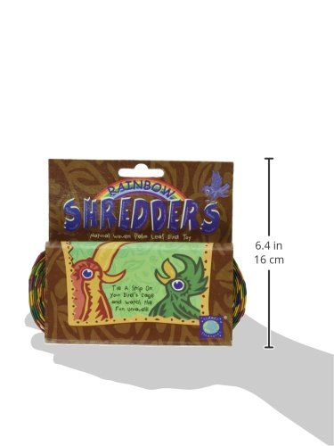 Planet Pleasures Rainbow Shredders Straight Ribbon Bird Toy, 30' L By 1' W