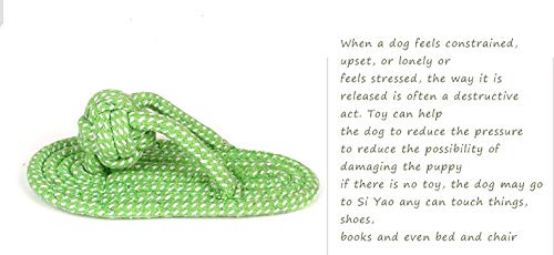 Sunglow Knotted Woven Pet Dog Toy,Puppy Molar Shoes,Eco-Friendly Cotton Rope Toys, Bite-Resistant Rope Knot Dog Toy,Medium/Small