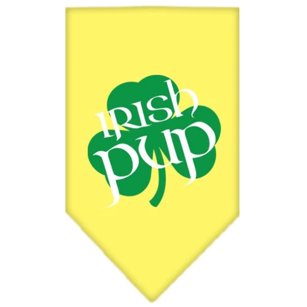 Pet and Dog Bandana Screen Printed, &quot;Irish Pup&quot; Grey Small