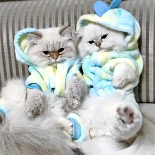 Anelekor Dinosaur Dog Clothes For Small Dog Girl Boy, Fleece Winter Puppy Hoodies With Leash Ring, Cat Coat For Cold Weather, Fu