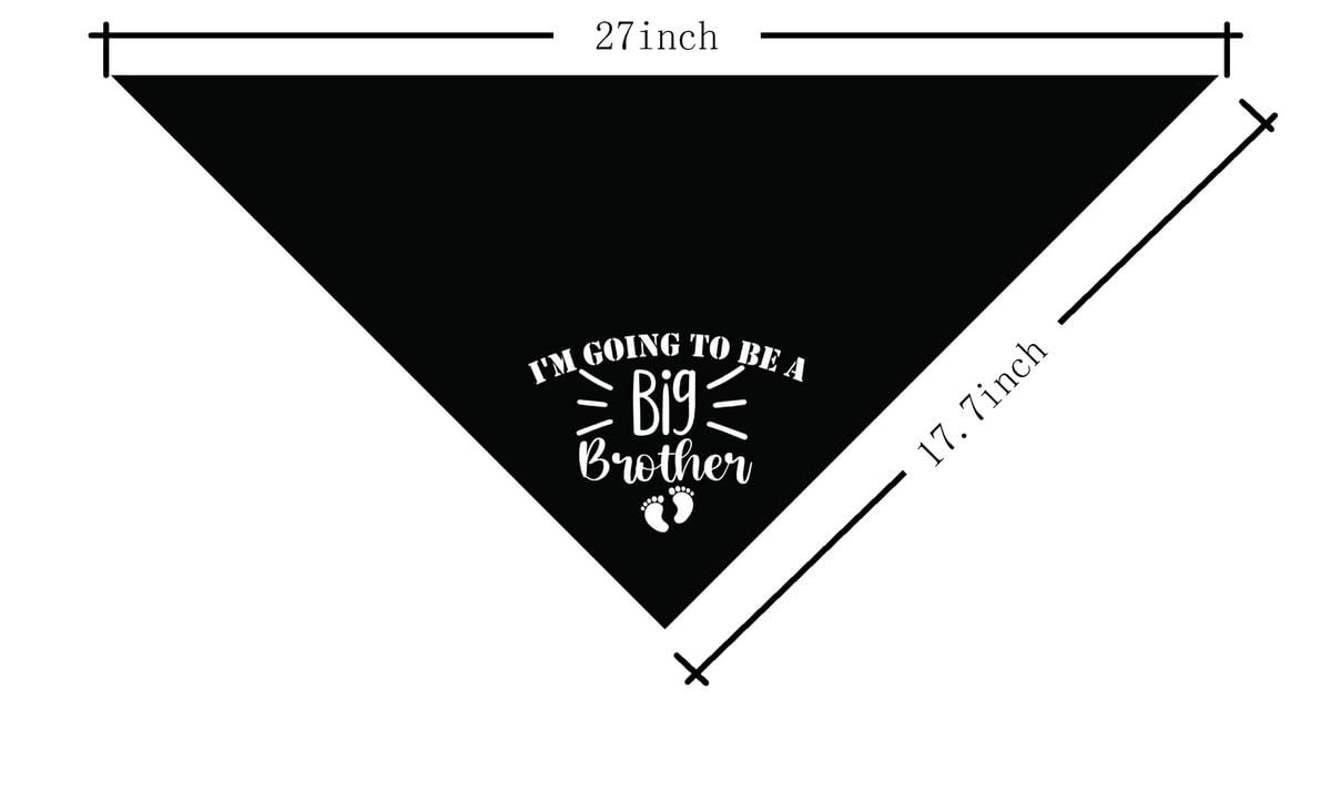 Dog Bandana, I Am Going To Be A Big Brother Dog Bandana, Dog Scarf Black Printing, Dog Scarf Accessories, Dog Bandana Pet Scarf,