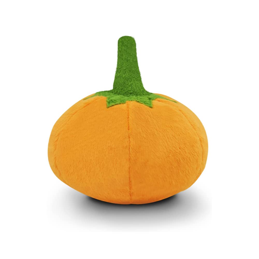 P.L.A.Y. Cute Plush Dog Toys - Fruit & Vegetable Themed Durable Squeaker Chew Toy, Great For Puppies & Small, Medium, Large Dogs - Machine Washable, Recycled Materials (Garden Fresh Pumpkin, Medium)