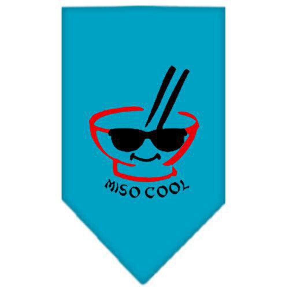 Mirage Pet Products Miso Cool Screen Print Bandana, Large, Turquoise