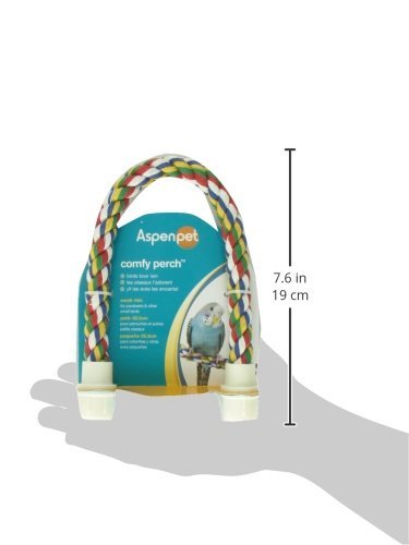Jw Pet Comfy Perch For Birds Flexible Multi-Color Rope, Small - 14'' Length