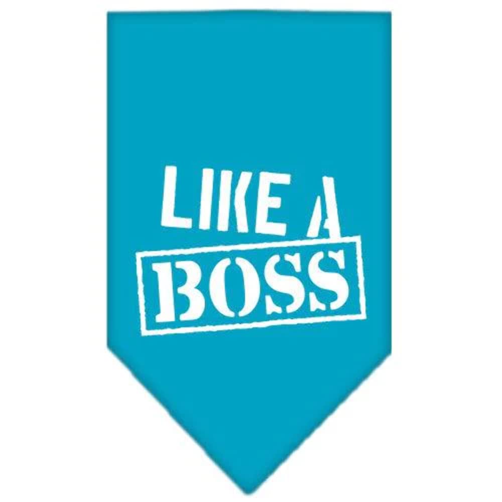 Mirage Pet Products Like a Boss Screen Print Bandana for Pets, Small, Bright Pink