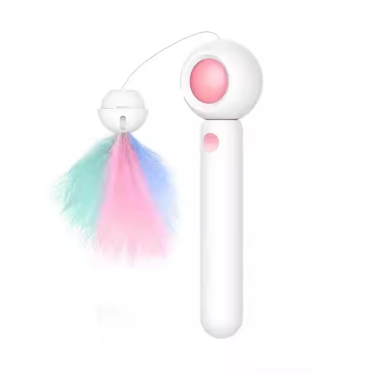 Psk Pet Mart Interactive Retractable Cat Wand Toy With Feather Refills | Teaser Stick For Indoor Cat Exercise & Playtime