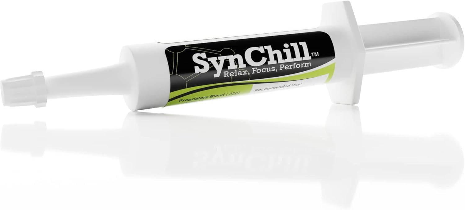 SynChill Oral Horse Calming Gel, 100% Natural & Nutritional Supplement, Lab Proven Results, Designed for Focus & Performance, Ap