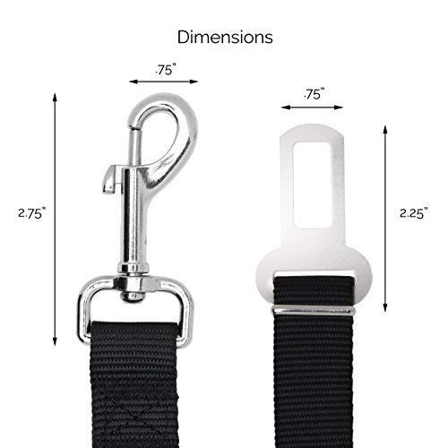 Dog Seat Belt Pet Dog Cat Car Seatbelt Safety Tether - 2 Pack - Adjustable Harness Belts Pet Leash - Heavy Duty Nylon Seatbelts - Universal Fit Cars Truck Suv