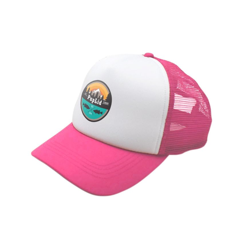 Sunset Collection, Puplid Trucker Hats For Humans Stylish Sun Protection Human Hat To Match And Twin With Your Dog (Pink All-Ter