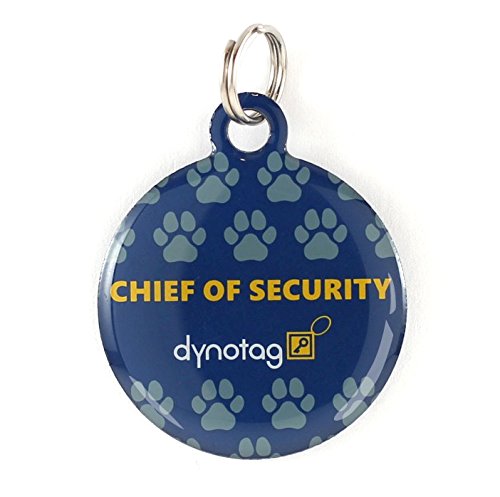 Dynotag® Web Enabled Super Pet Id Smart Tag With Dynoiq™ & Lifetime Recovery Service. Play Series: Round (Chief Of Security)