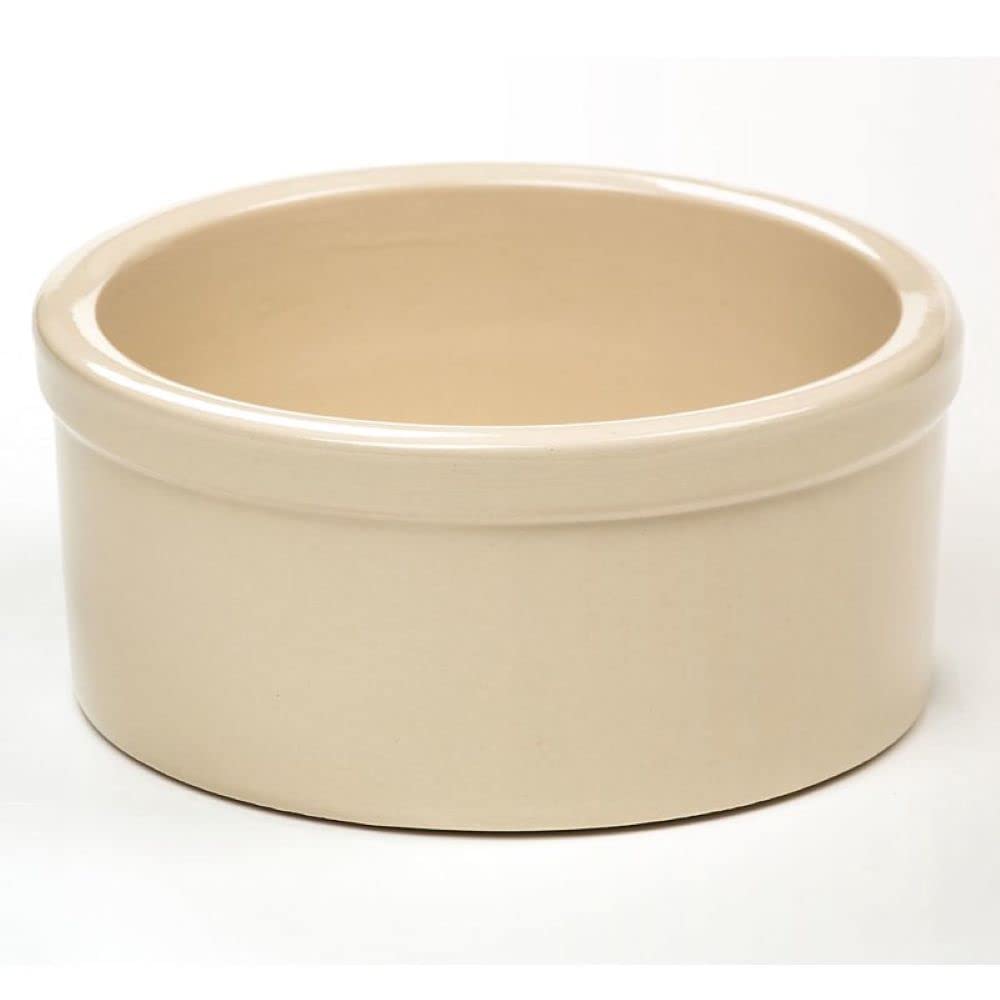 Ohio Stoneware Pet Animal Feeder Crock Bowl - Heavy Duty With High Gloss Finish, 5 Inch Inner And 6 Inch Outer Diameter