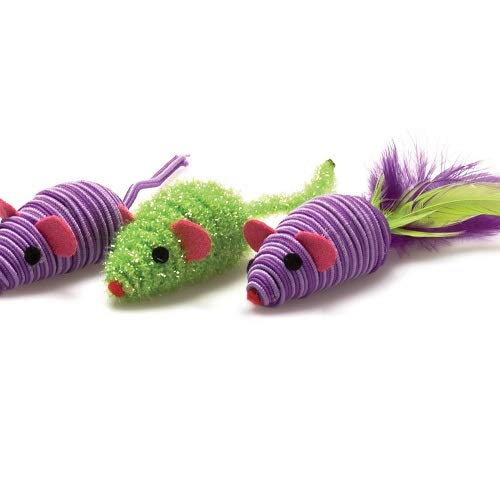 Ourpet'S Three Twined Mice Catnip Toys For Indoor Cats