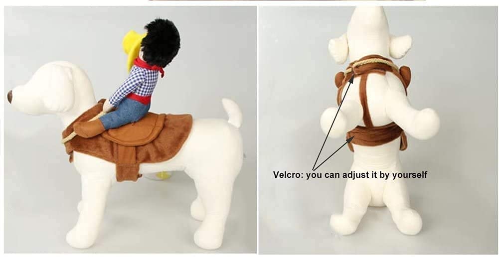 T2Y Cowboy Rider Dog Costume - Halloween Dog Costumes For Large And Extra Large Dogs, Dogs Clothes Knight Style With Doll And Ha