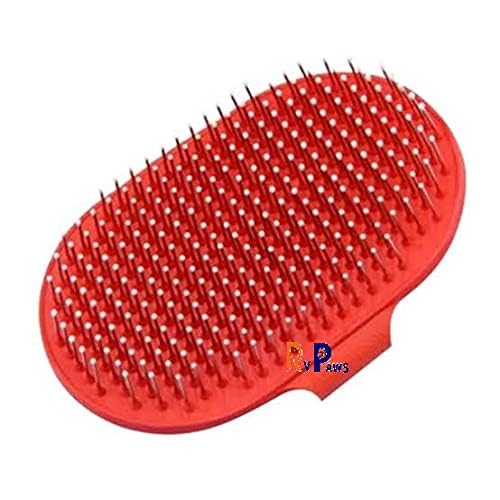 Woofy Pet Bath & Massage Grooming Hand Hair Brush Ideal For Grooming Short And Long Hair Dogs And Puppies  Multicolor (Pack Of 