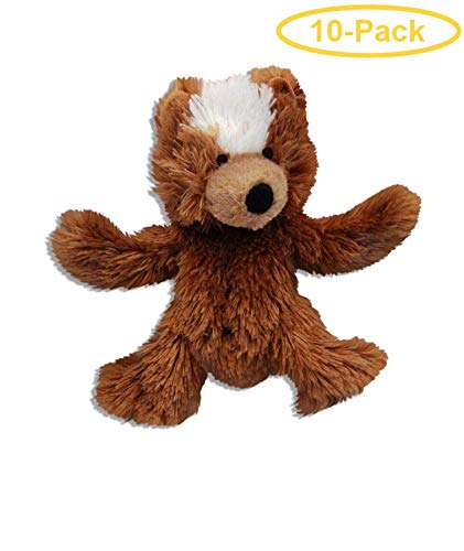 Kong Plush Teddy Bear Dog Toy X-Small - 3.5' - Pack Of 10