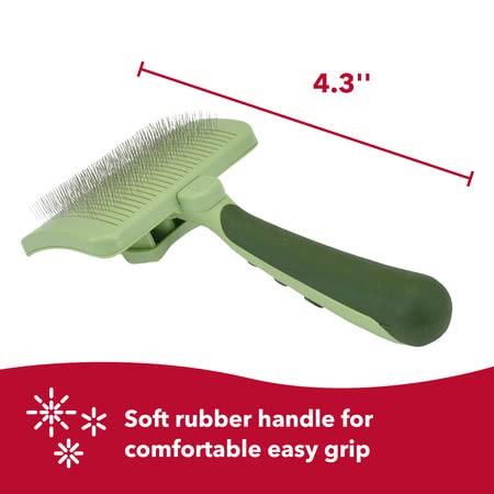 Coastal Pet Safari Dog Self-Cleaning Slicker Brush - Dog Deshedding Brush - Prevents Mats And Tangled Hair - For Dogs With Short Or Long Hair - Small - 7' X 3.6'
