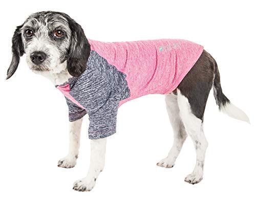 Pet Life    Active Hybreed 4-Way Stretch Two-Toned Performance Dog T-Shirt, Large, Pink
