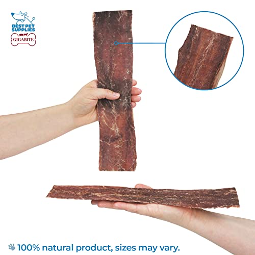 Best Pet Supplies GigaBite 12 Inch Beef Esophagus Dog Treat Strips by - Pack of 10, TES-12-10