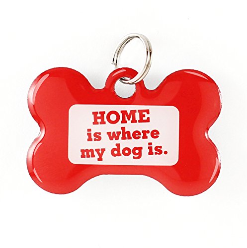 Dynotag® Web Enabled Super Pet Id Smart Tag With Dynoiq™ & Lifetime Recovery Service. Play Series: Bone (Home Is Where My Dog Is)