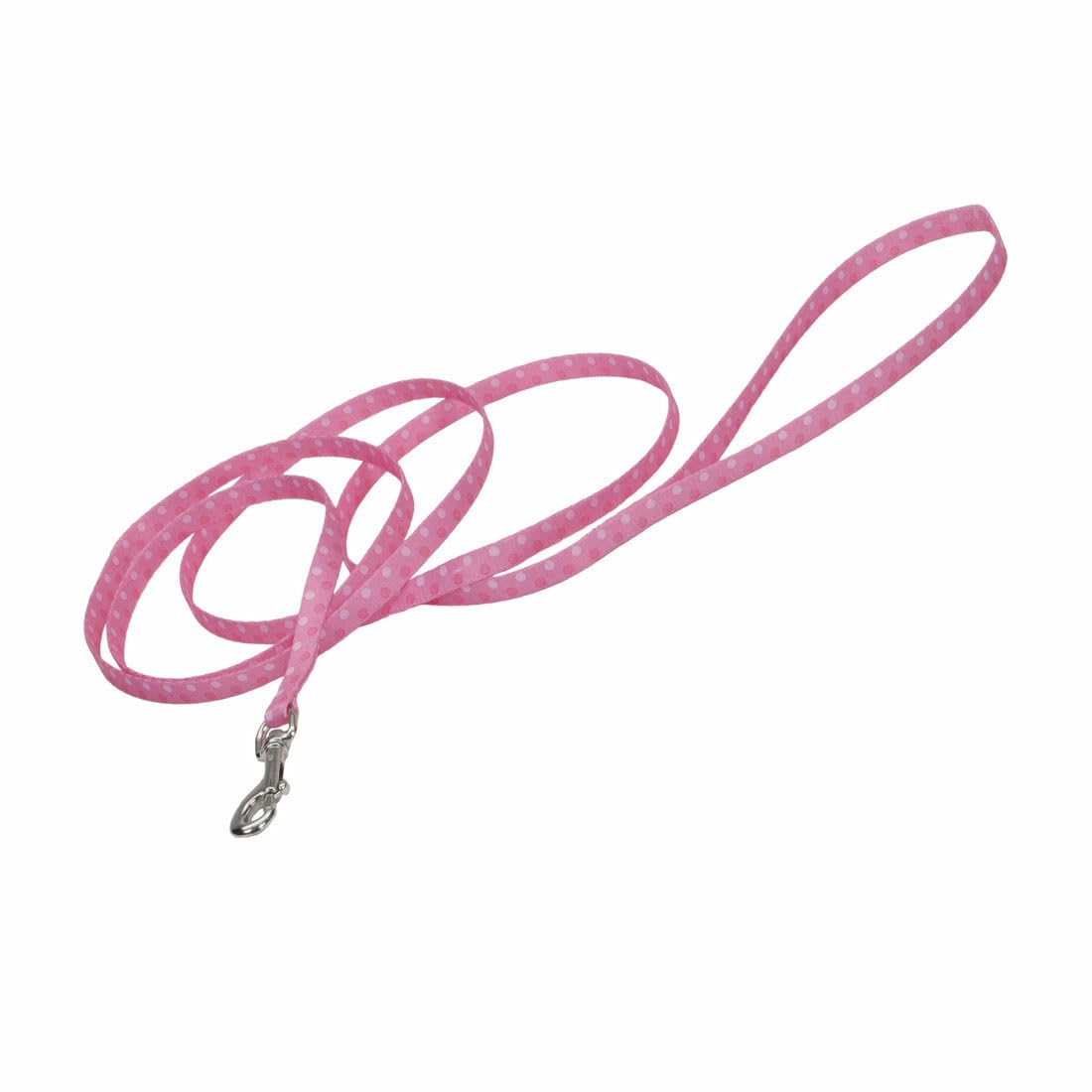 Coastal - Styles Dog Leash - Vibrant And Trendy Dog Leash - Pink Dots Print - 3/8” X 6’