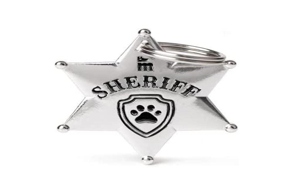 Myfamily Personalized Pet Id Tag Made In Italy, Sceneriffo Stella, Dog Plate With Free Engraving, Enamelled White Bronze, Bronx 