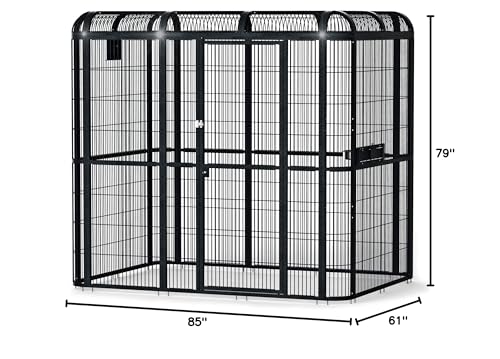 A&E Cage Co. Walk in Aviary - 1/2 Bar Spacing, 85x61, Black