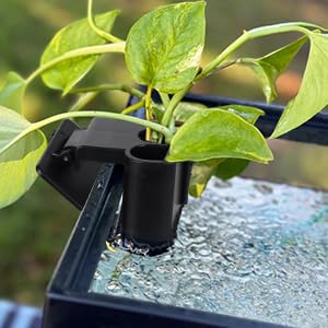 joqepy 4 Pk Upgraded Aquarium Plant Holder, 3-Hole Hanging Aquarium Plant Holder with Clip, Suitable for Fish Tank Plant Potting