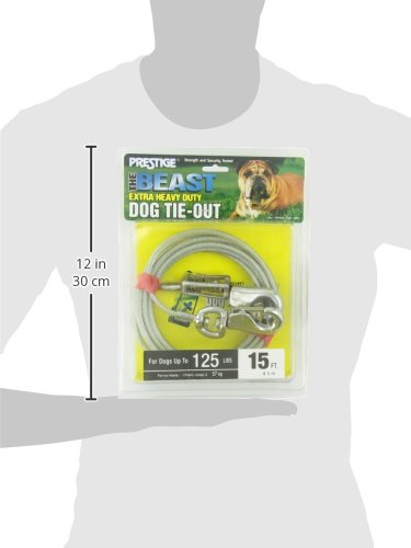 Boss Pet - Prestige 15ft Beast Dog Tie Out with Spring