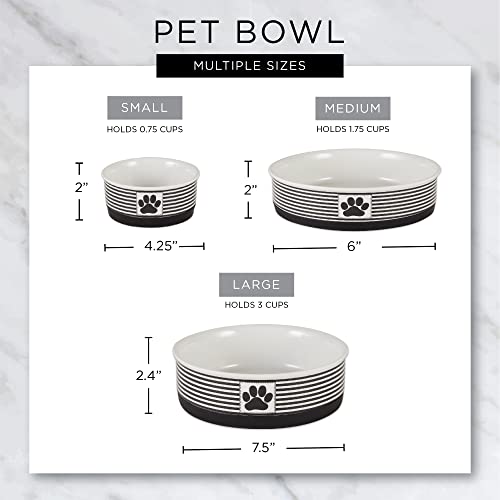Bone Dry Lattice Collection Pet Bowl & Canister, Single Dish, Medium 6x2, Aqua