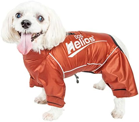 Dog Helios  Hurricanine Waterproof And Reflective Full Body Dog Coat Jacket W/ Heat Reflective Technology, Tangerine   Medium