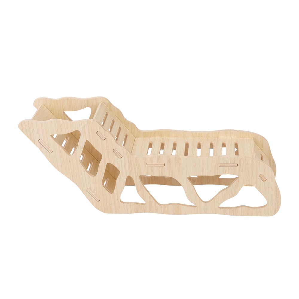 Versatile Hamster Hideout&Exploration Tunnel -Wooden Climbing Ladder&Peep Shelter | Hamster Hideout for Decorative Landscaping D