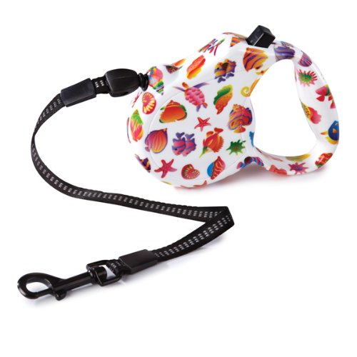 Guardian Gear Abs Shell/Nylon Boardwalk Retractable Dog Lead, Fun Fish