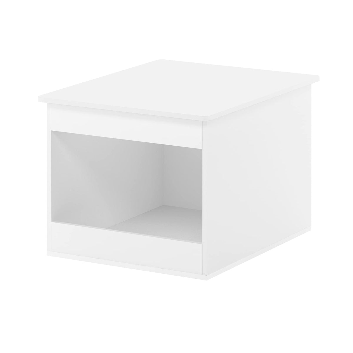 Furinno Peli Top Opening Litter Box Enclosure, Solid White