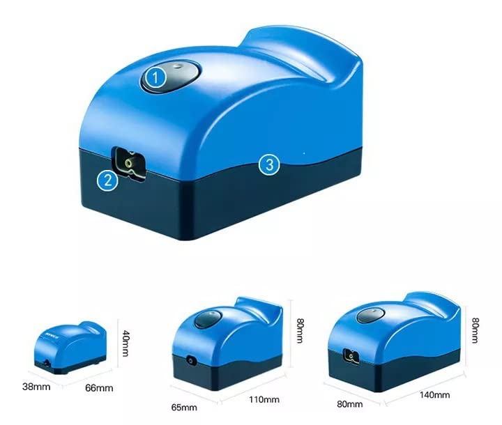 Smoke Daddy Aquarium Air Pump, 3 Watt Silent Adjustable Aquarium Bubbler, Powerful Oxgen Pump For Fish And Turtle Tank Up To 20 Gallon