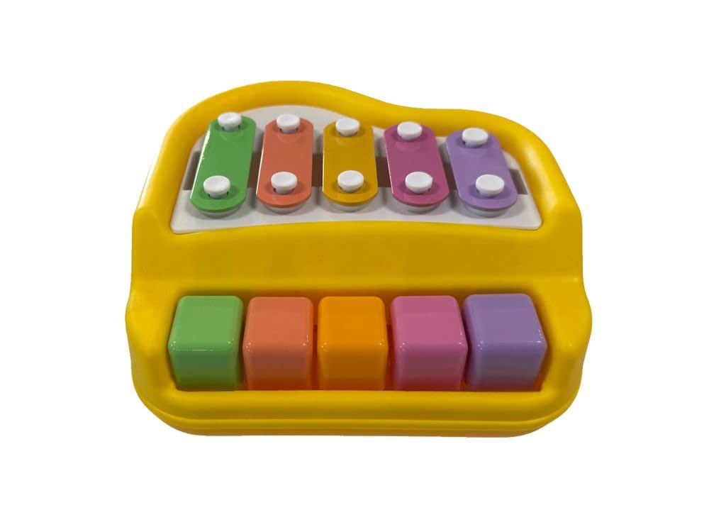 Small Piano For Dogs Pigs Rabbits Cats Or Other Small Animals Musical Chimes To Earn A Treat Enrichment Toy (Yellow)