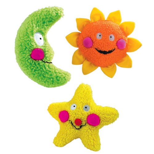 Zanies Smiling Sun Dog Toys, Orange Sun, 8'